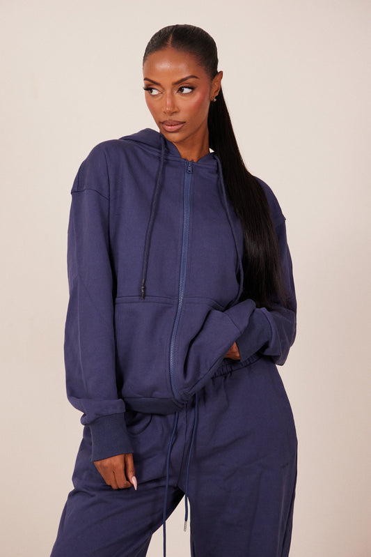 The Basic Jersey Jacket in Navy