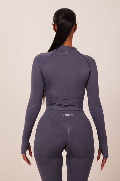 The Mars seamless Zip jacket navy