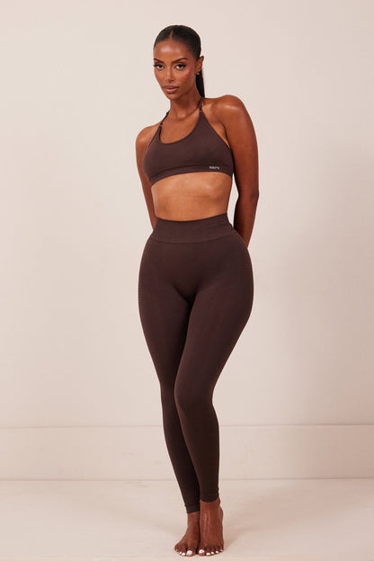 The Mars Seamless Leggings in Brown