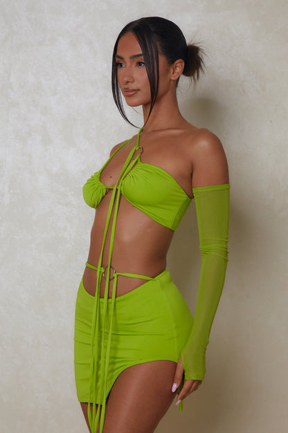 The O Ring Detail Three Piece in Lime