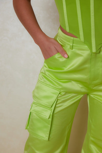The Mars Mesh Corset in Lime