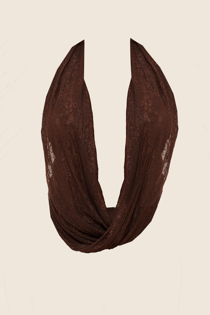 The Leia Top in Brown Lace
