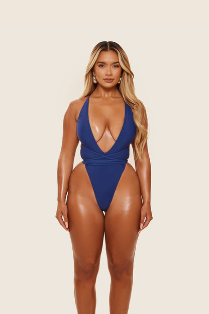 The Fishtail Swimsuit in Navy