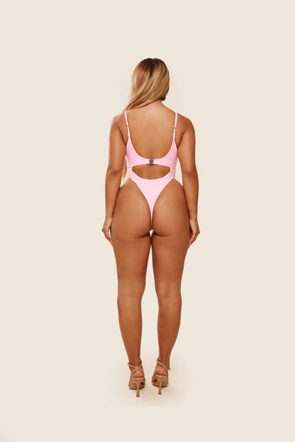 Tie Me Your Way Swim in Baby Pink