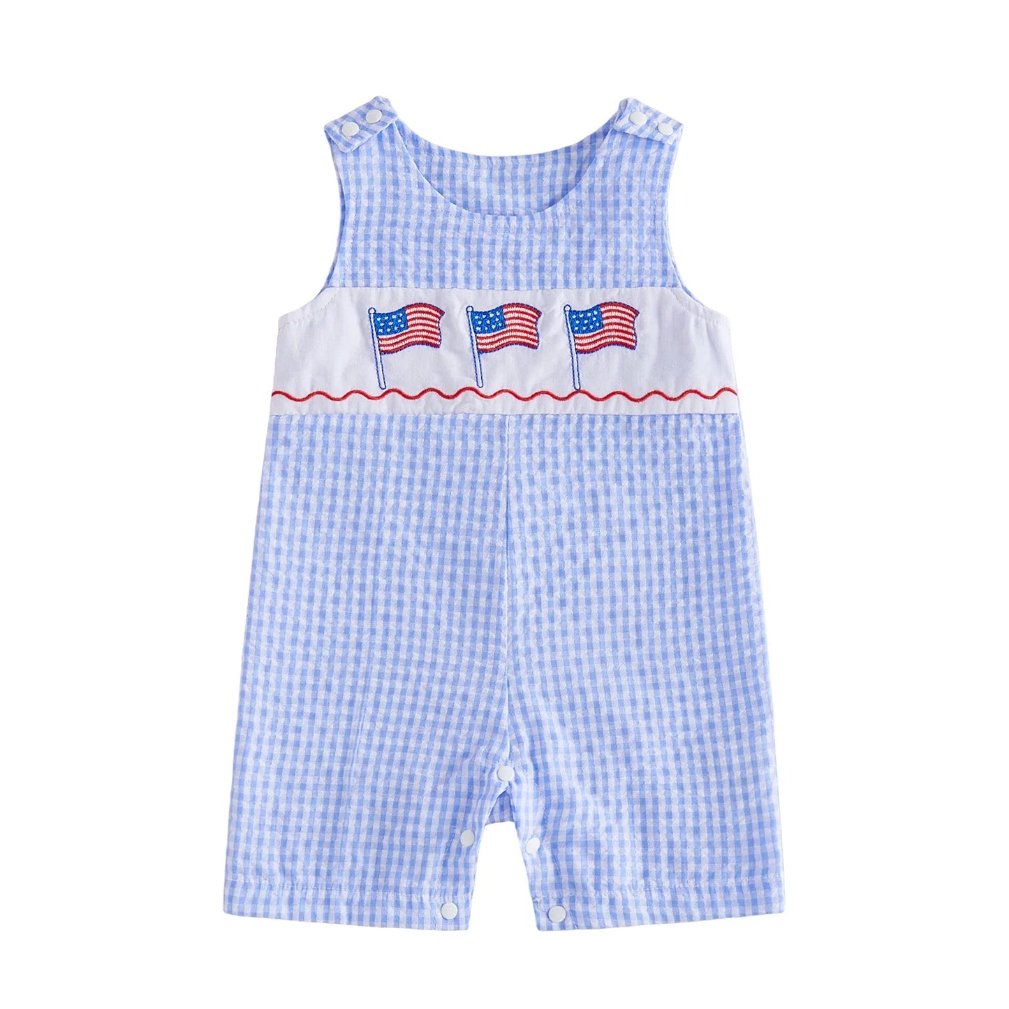 USA FLAG Checkered Jumpsuit