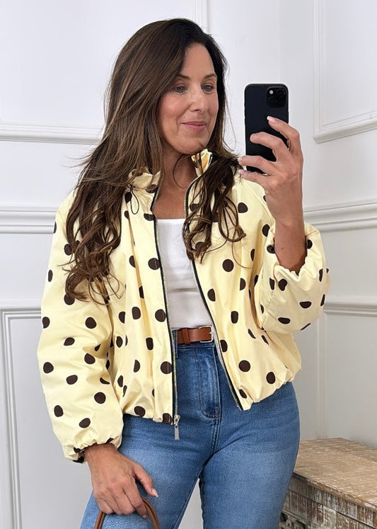 🖤Pre Order🖤 Sheridan Yellow Polka Dot Jacket