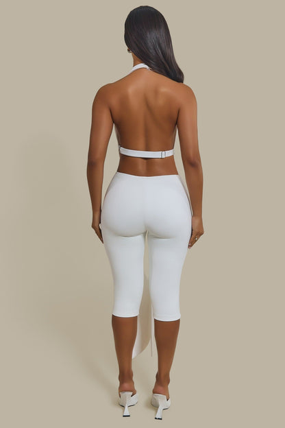 The Maryam Capri Leggings in White