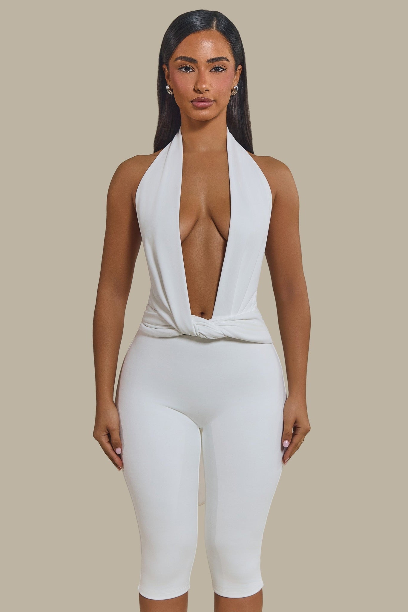 The Maryam Capri Leggings in White