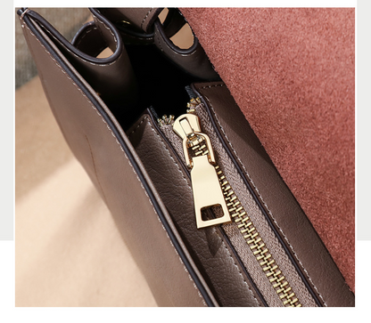 2025 S/S Genuine leather fashion messenger bag retro large capacity single shoulder handbag tote crossbody
