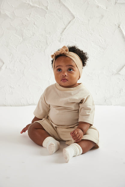 The Kids Essentials Jersey Tshirt in Stone