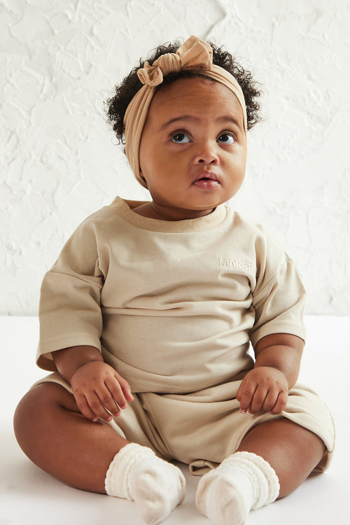 The Kids Essentials Jersey Tshirt in Stone
