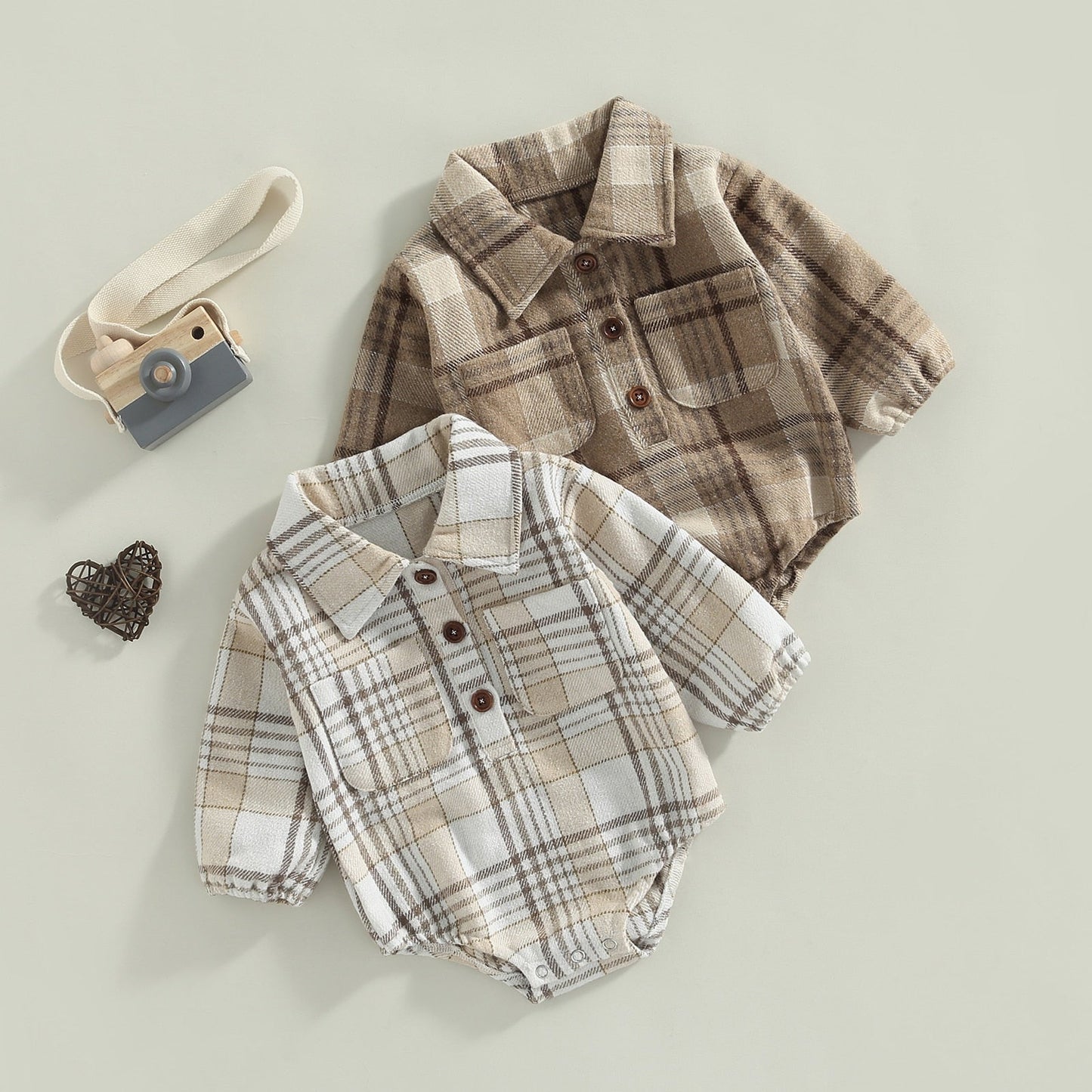 LOGAN Plaid Onesie