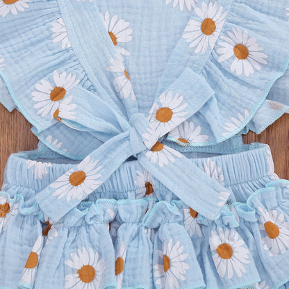DAISY Ruffle Romper with Headband
