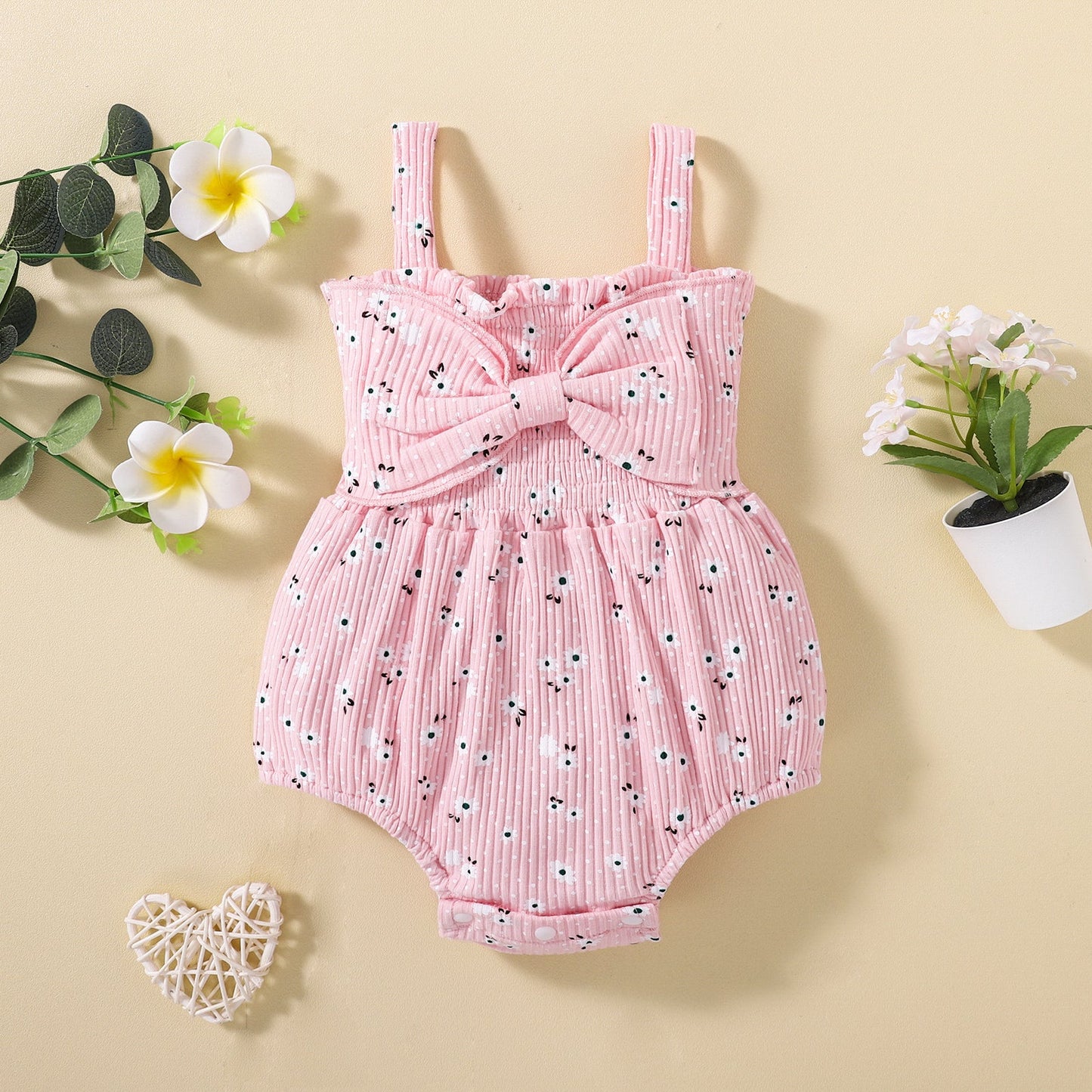 MAREILLE Floral Bowtie Romper