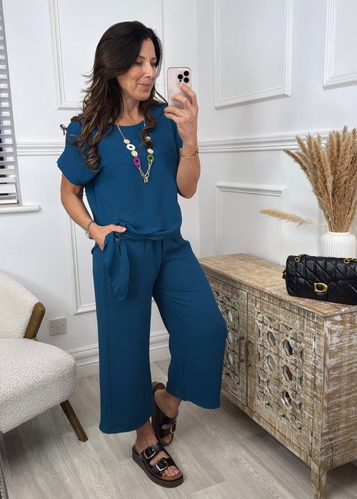 Florida Teal Side Knot Set