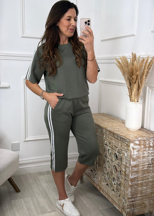 Sandy Khaki Short Sleeve Set
