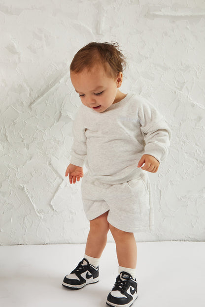 The Kids Essentials Shorts in Marl Grey