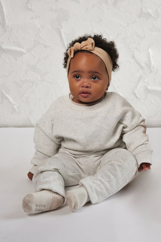 The Kids Essentials Sweater in Marl Grey