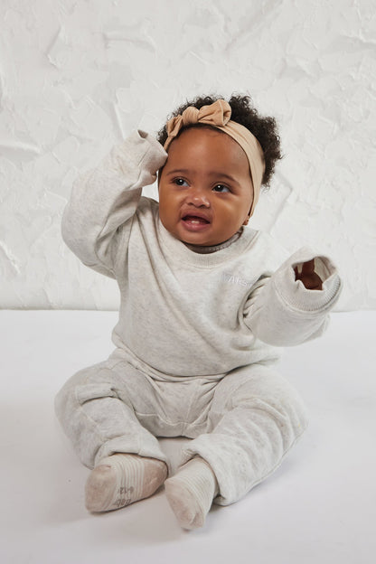 The Kids Essentials Sweater in Marl Grey