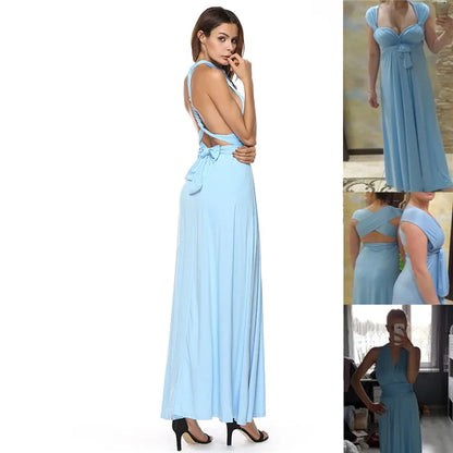 Women Long Party Dress Club Floor-Length Summer Backless Bandage Maxi Dress Multiway Bridesmaids Boho Women Dress Vestidos