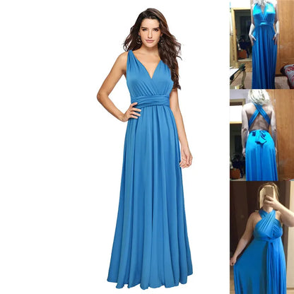 Women Long Party Dress Club Floor-Length Summer Backless Bandage Maxi Dress Multiway Bridesmaids Boho Women Dress Vestidos