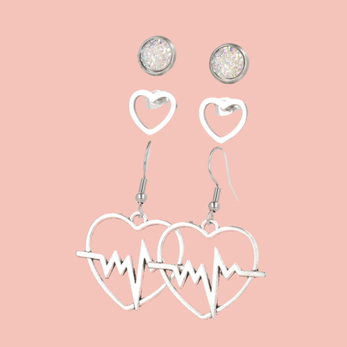 Love At First Beat Earring Set
