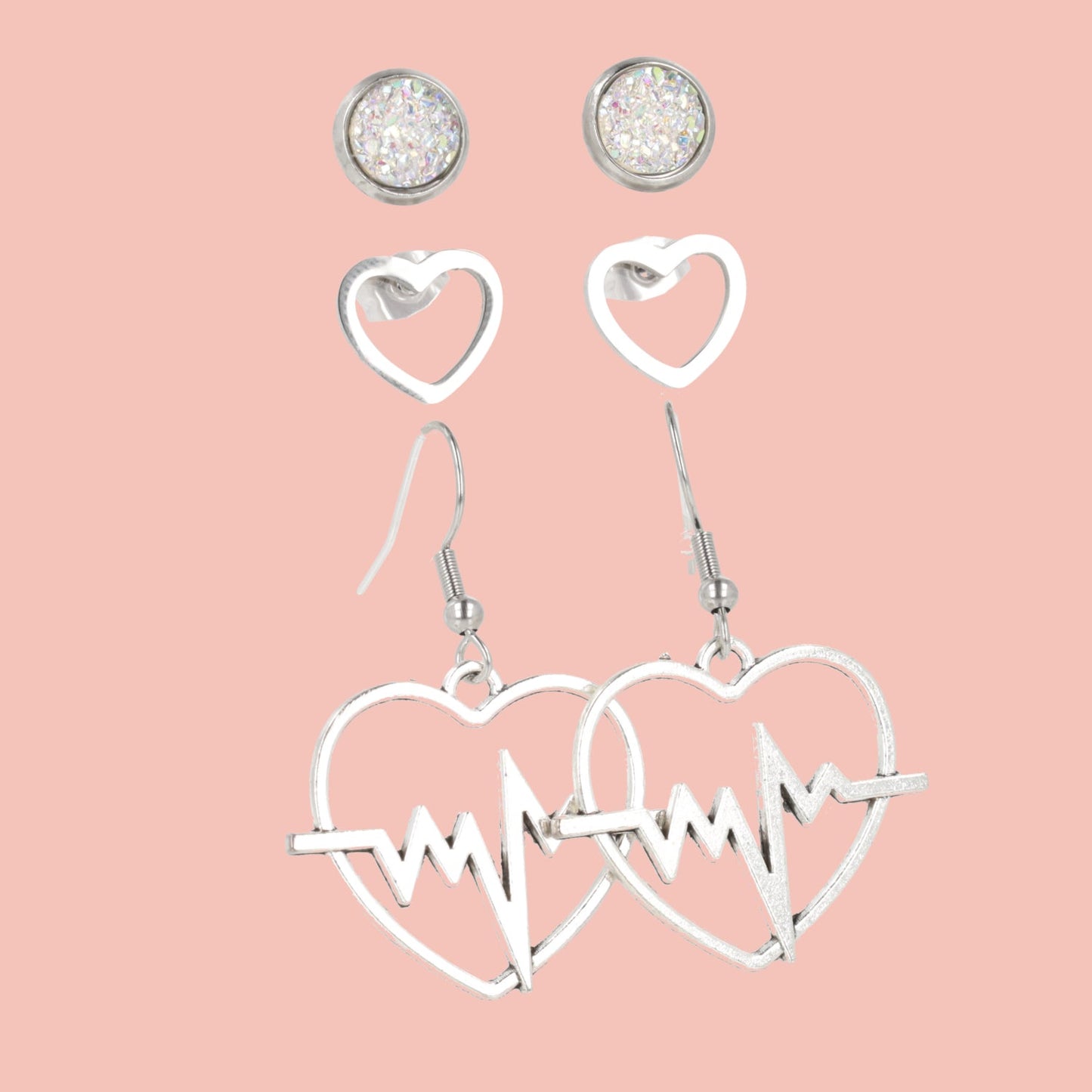 Love At First Beat Earring Set