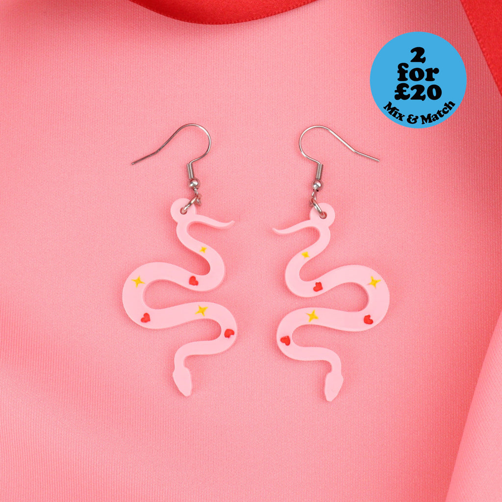 Love And Good Fortune Snake Earrings