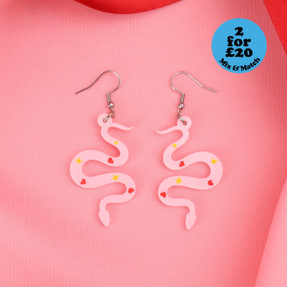 Love And Good Fortune Snake Earrings