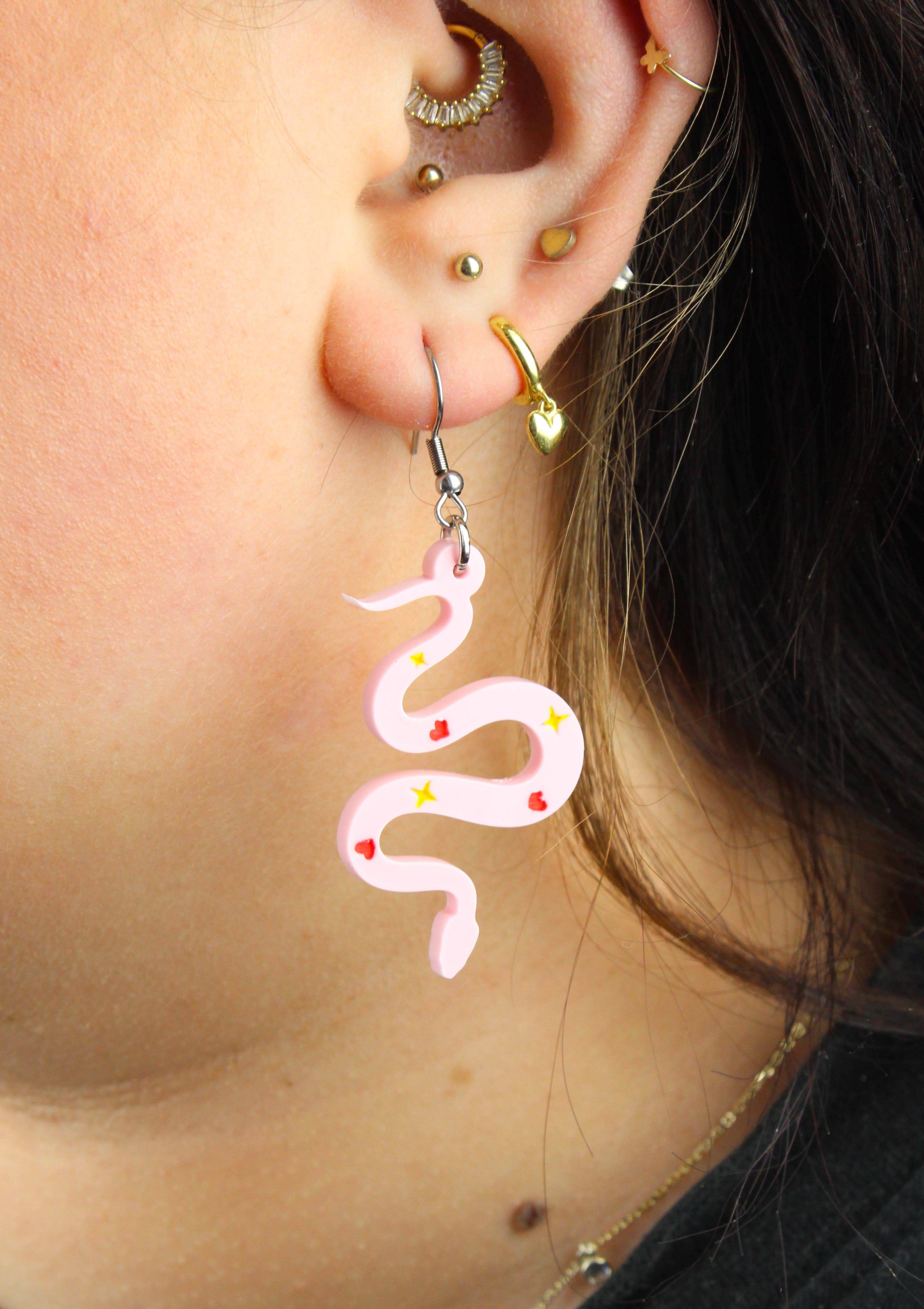 Love And Good Fortune Snake Earrings