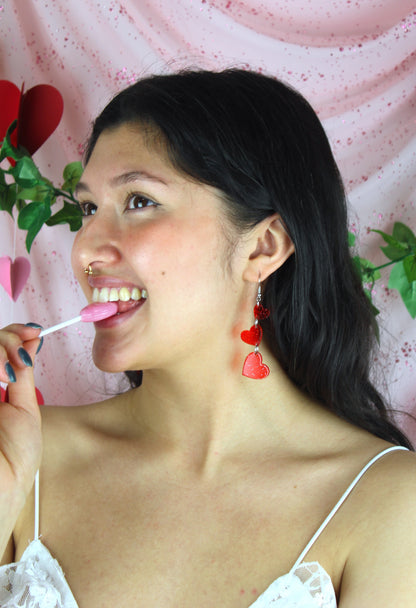 Love Is In The Air Earrings - Red