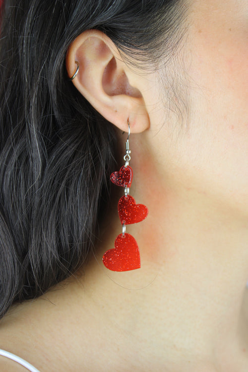 Love Is In The Air Earrings - Red