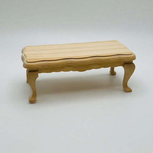 Coffee Table - Unfinished - 1/12 Scale Dollhouse Miniature