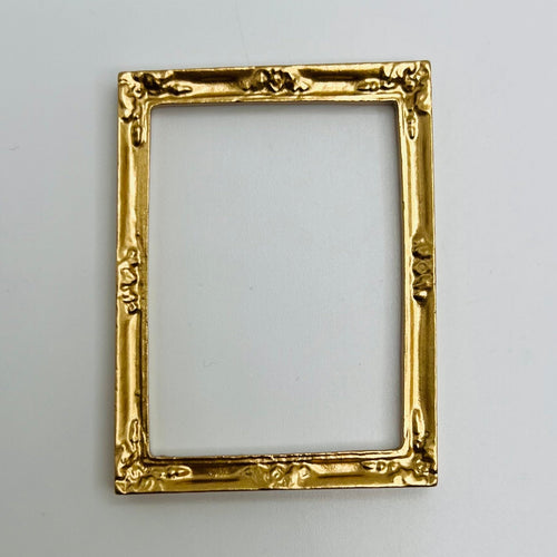 Gold Resin Picture Frame - 1/12 Scale Dollhouse or Diorama Miniature