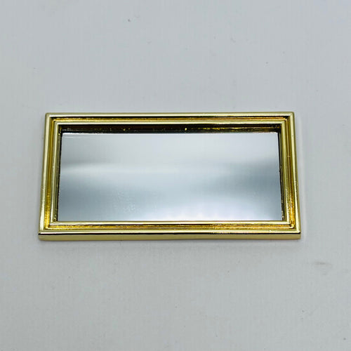 Rectangular Gold Mirror - 1/12 Scale Dollhouse Miniature