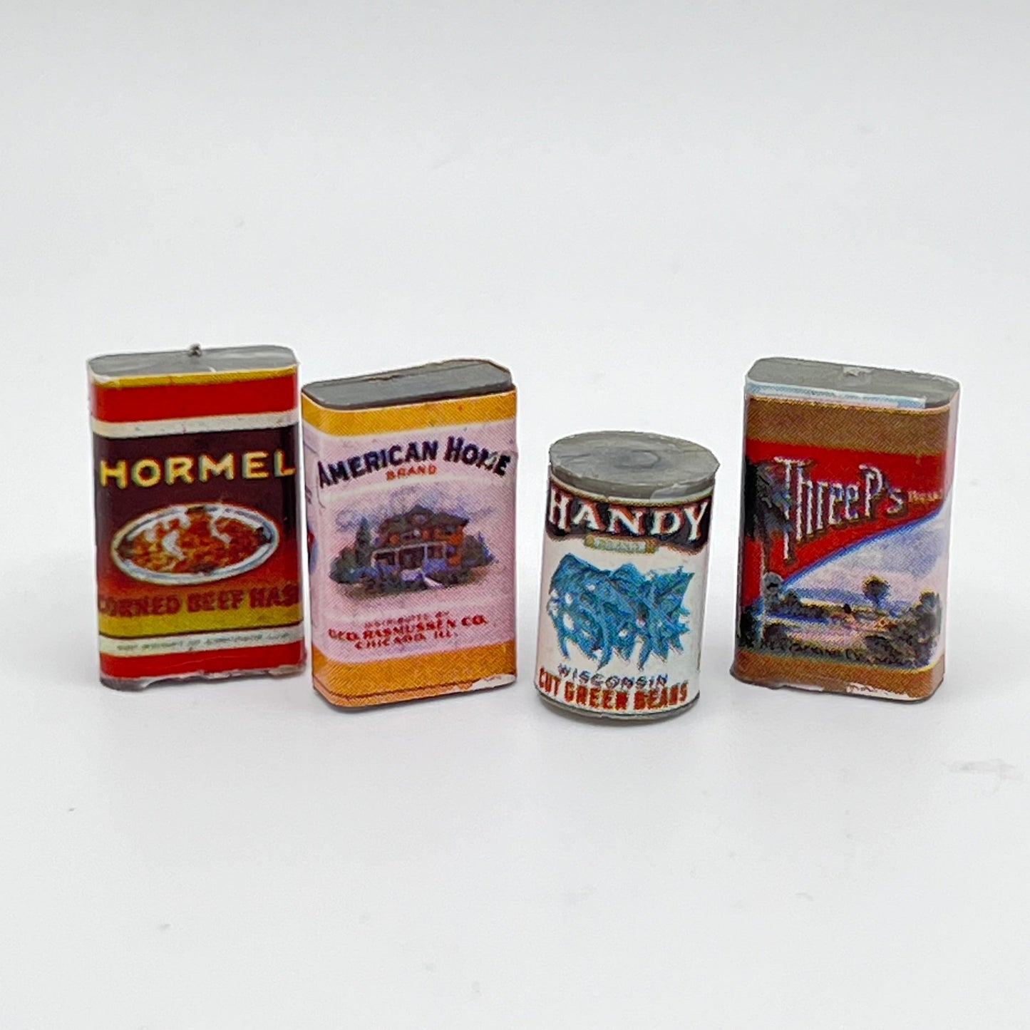 Pack of Vintage Can Food - 1/12 Scale Dollhouse Miniature Food Item