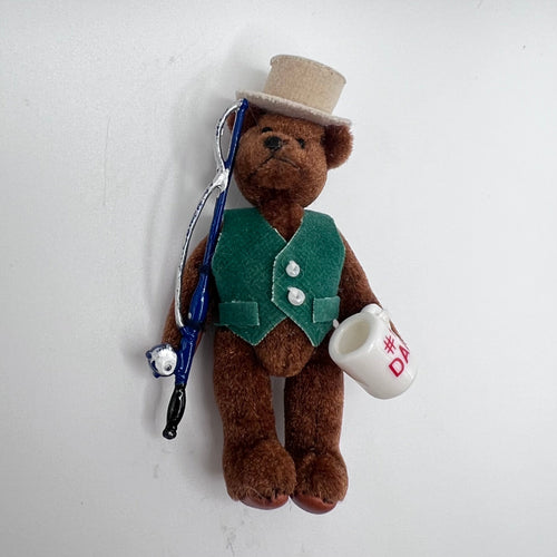 Gund The Littlest Bears #7002 - Father Going Fishing - 1/12 Scale Dollhouse Miniature