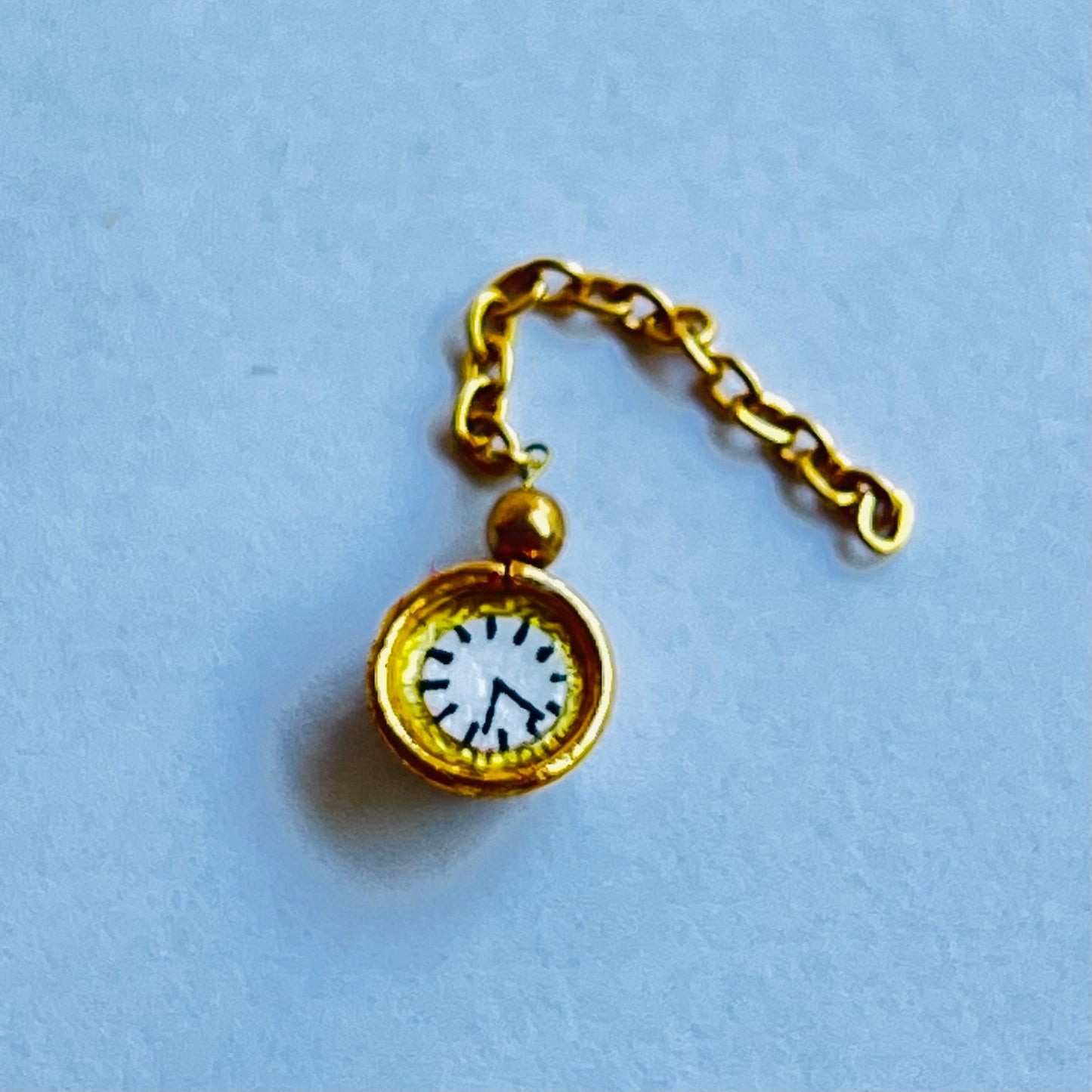 Pocket Watch with Chain - 1/12 Scale Dollhouse Miniature