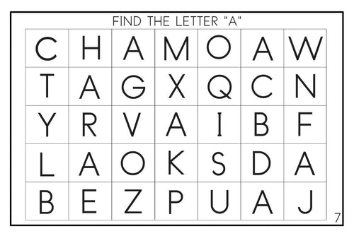 Letter Search Worksheets - Capital Case, Print (PDF)