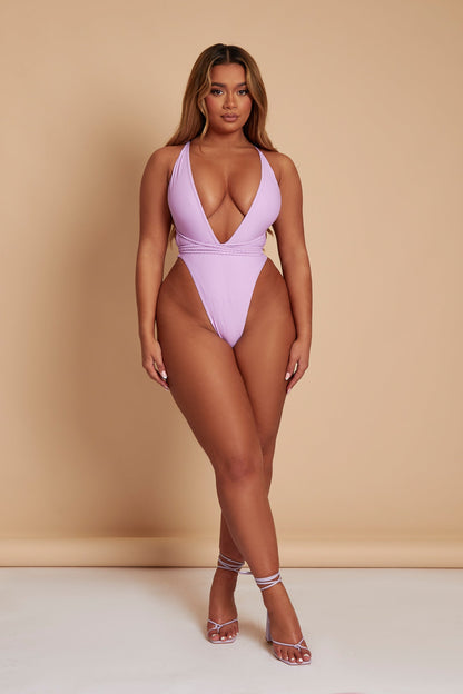 The Fishtail Swimsuit in Lilac
