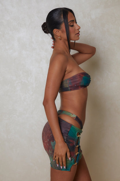 The Three Piece Bikini Set in Island Print