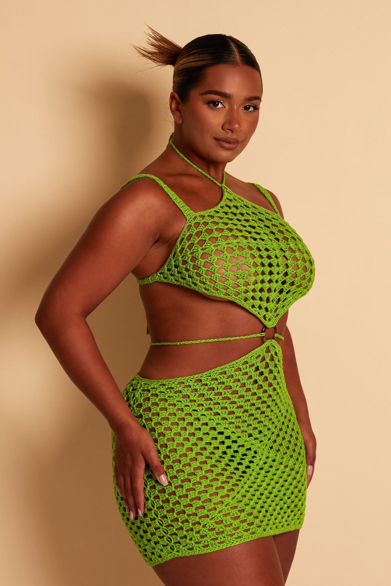 The Crochet Mini in Green