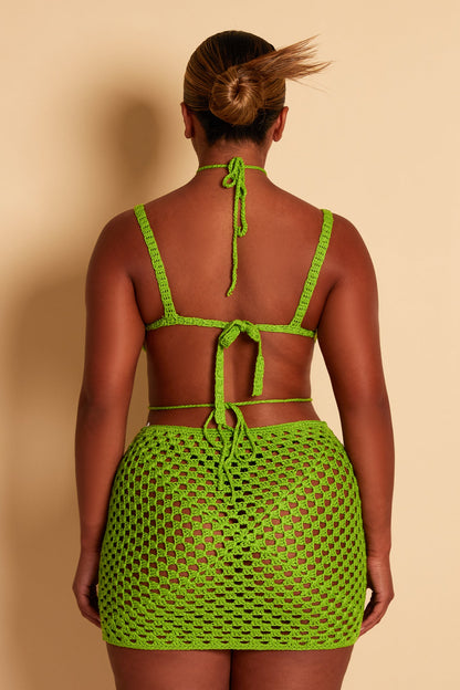 The Crochet Mini in Green