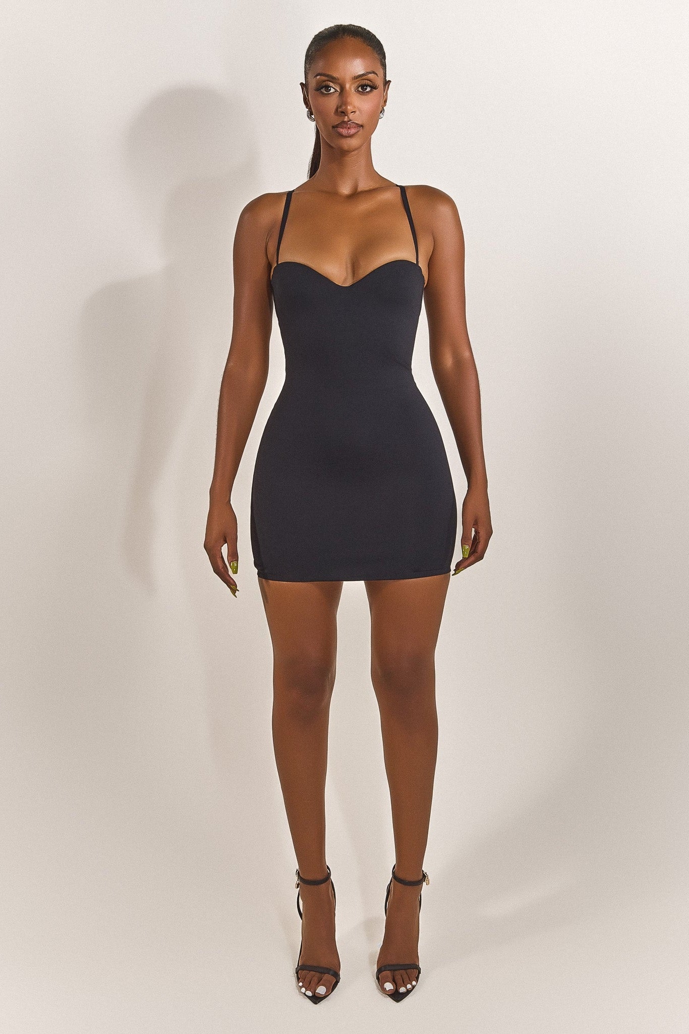 The Sculpt Mini Dress in Black