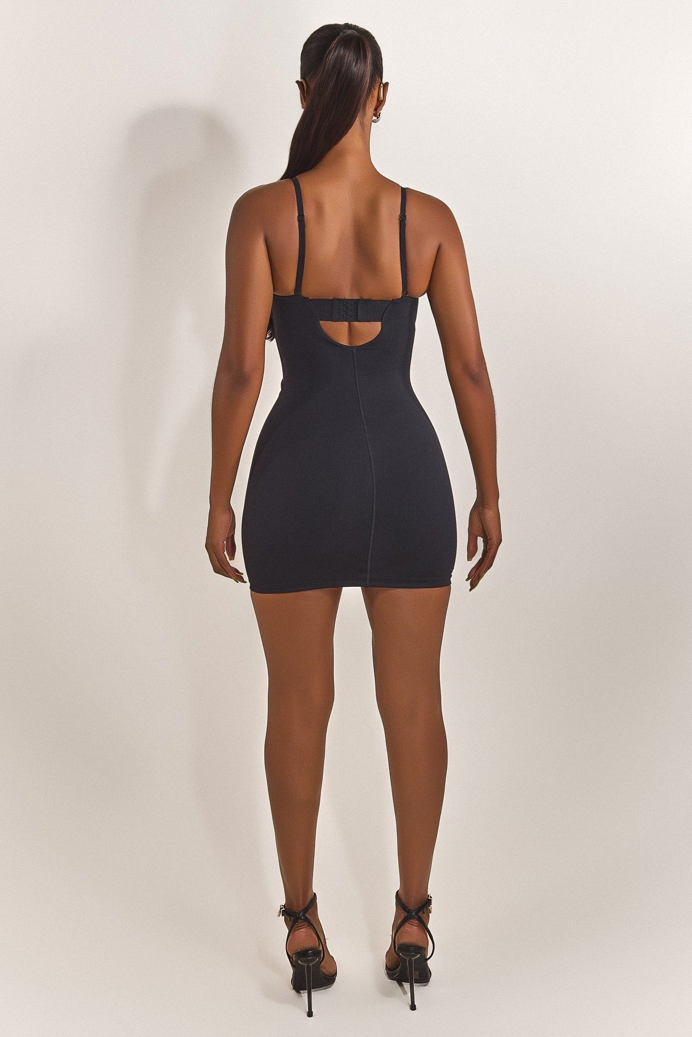 The Sculpt Mini Dress in Black