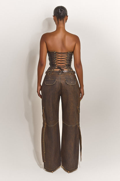 The Zeda Cargos in Brown Wash