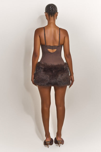 The Maple Mini Skirt in Brown