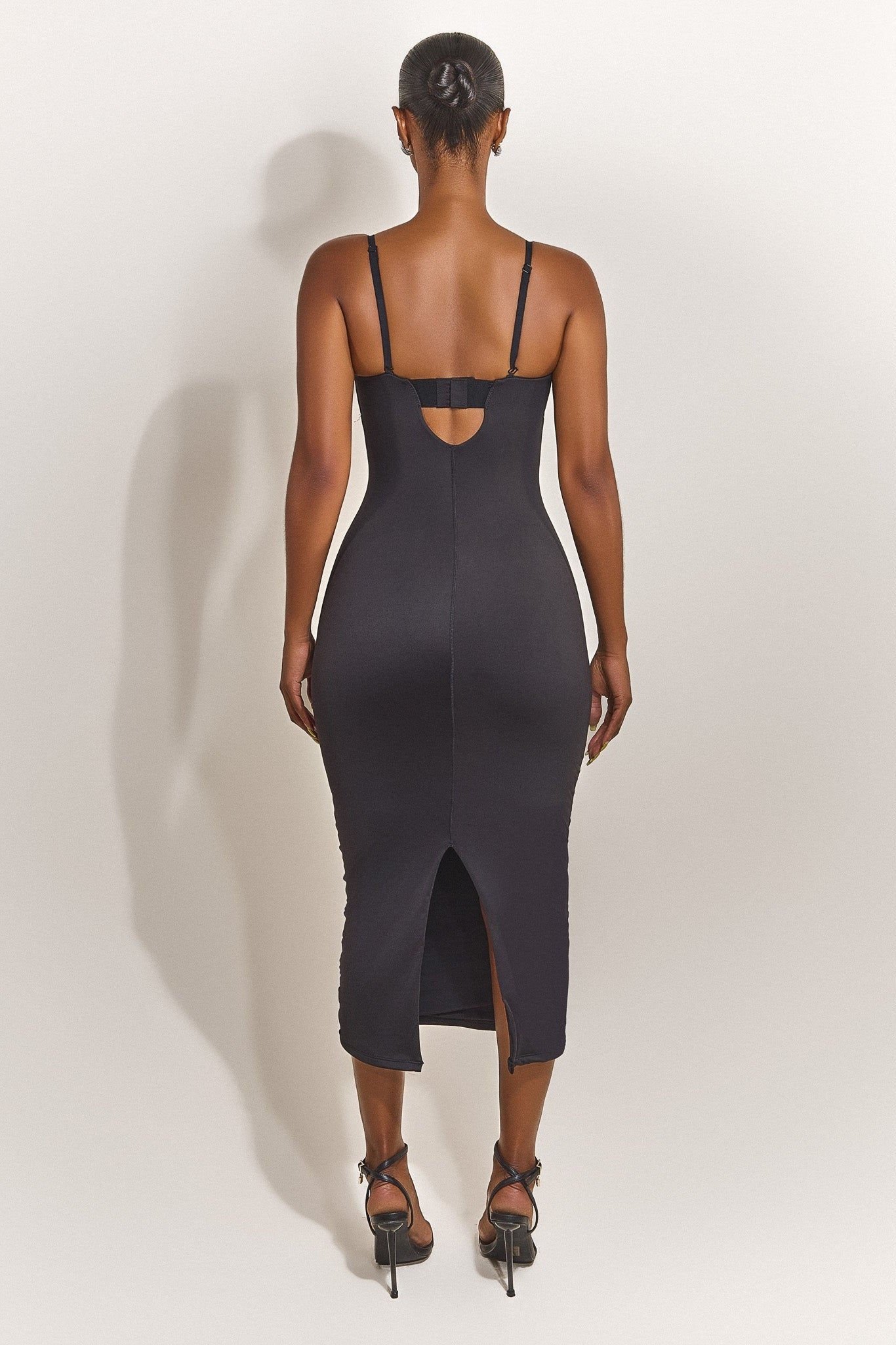 The Sculpt Midaxi in Black