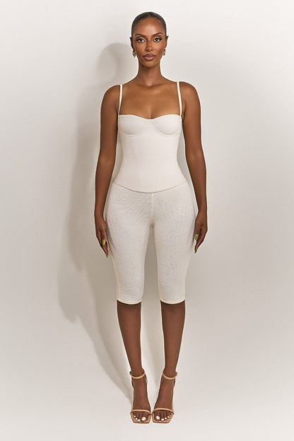 The Brielle Capri Bottoms in Off White
