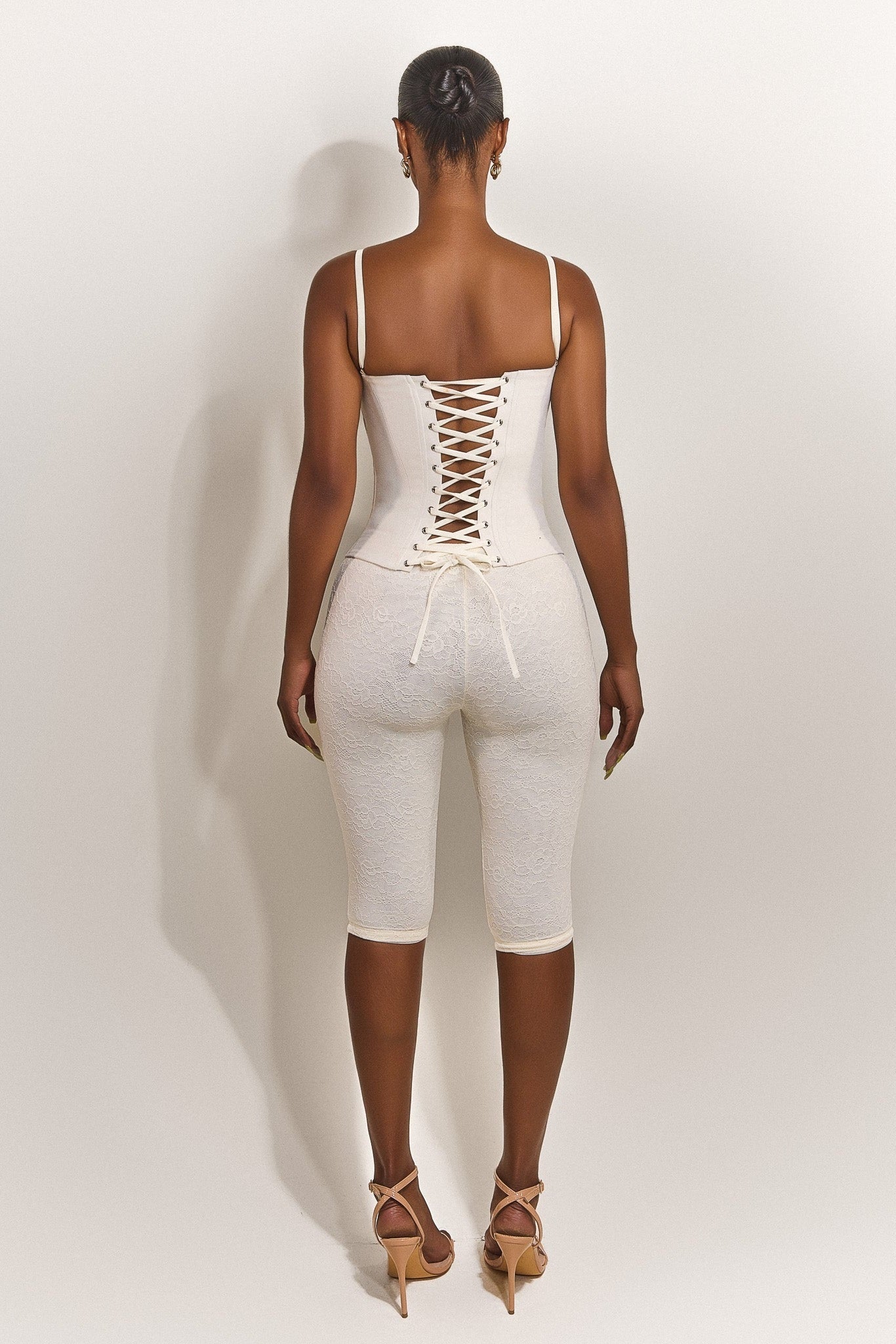 The Brielle Capri Bottoms in Off White